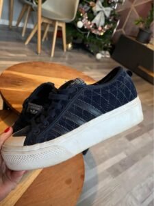 Adidas Original Nissan Blue Velvet Platform sneakers, size 38.
